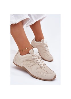 Boto Buty Sportowe Damskie Z Eko Zamszu Beżowe Dorella beżowy ze sklepu ButyModne.pl w kategorii Buty sportowe damskie - zdjęcie 183881760