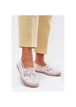 Boto Koronkowe Espadryle Damskie Białe Adelira ze sklepu ButyModne.pl w kategorii Espadryle damskie - zdjęcie 183881774