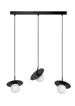 Szeroka wisząca lampa biało-czarna M4-A93 ze sklepu Edinos.pl w kategorii Lampy wiszące - zdjęcie 183884423