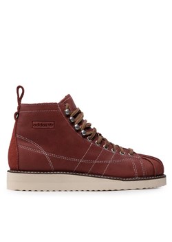 Sneakersy adidas Superstar Boot FZ2642 Bordowy ze sklepu eobuwie.pl w kategorii Buty sportowe męskie - zdjęcie 183884714