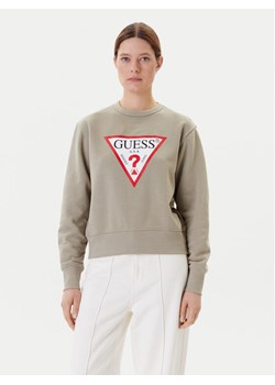 Guess Bluza W2YQ16 KBA11 Khaki Regular Fit ze sklepu MODIVO w kategorii Bluzy damskie - zdjęcie 183885453