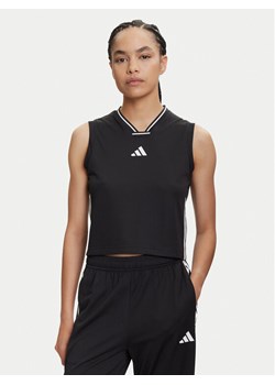 adidas Top Tiro Cut 3-Stripes Mesh JG4115 Czarny Regular Fit ze sklepu MODIVO w kategorii Bluzki damskie - zdjęcie 183885470