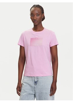 Tommy Jeans T-Shirt Gradient Flag DW0DW20905 Różowy Regular Fit ze sklepu MODIVO w kategorii Bluzki damskie - zdjęcie 183885473