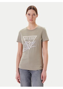 Guess T-Shirt W5YI40 I3Z14 Zielony Regular Fit ze sklepu MODIVO w kategorii Bluzki damskie - zdjęcie 183885500