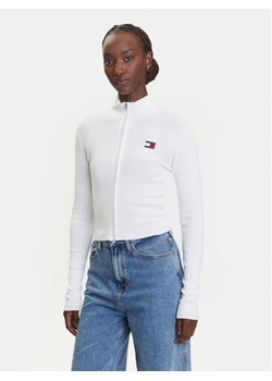 Tommy Jeans Kardigan DW0DW20967 Biały Regular Fit ze sklepu MODIVO w kategorii Swetry damskie - zdjęcie 183885523