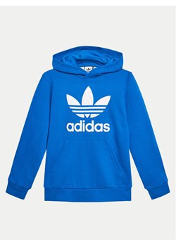 adidas Bluza adicolor Trefoil IN8468 Niebieski Regular Fit ze sklepu MODIVO w kategorii Bluzy chłopięce - zdjęcie 183885534