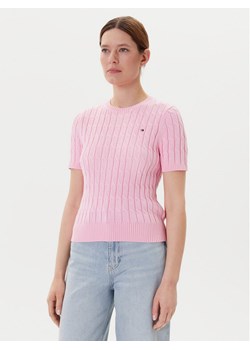 Tommy Hilfiger Sweter WW0WW45656 Różowy Regular Fit ze sklepu MODIVO w kategorii Swetry damskie - zdjęcie 183885582