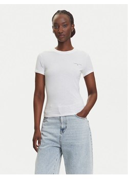 Tommy Jeans T-Shirt Linear DW0DW21164 Écru Slim Fit ze sklepu MODIVO w kategorii Bluzki damskie - zdjęcie 183885642