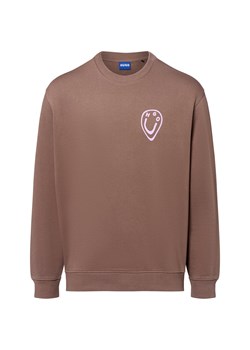 HUGO BLUE Bluza damska - Oversized Crew_B_3 Kobiety Bawełna brązowy nadruk ze sklepu vangraaf w kategorii Bluzy damskie - zdjęcie 183887204