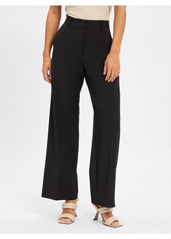 Weekend Max Mara Damskie spodnie garniturowe z wełny dziewiczej - Visivo Kobiety wełna ze strzyży czarny jednolity ze sklepu vangraaf w kategorii Spodnie damskie - zdjęcie 183887254