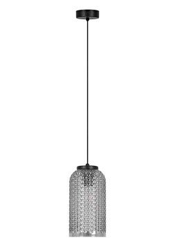 Wisząca lampa z podłużnym szklanym kloszem grafitowa Kanalka ze sklepu Edinos.pl w kategorii Lampy wiszące - zdjęcie 183888322