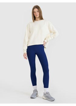 Damskie legginsy dzianinowe 4F 4FWSS25TTIGF204 - granatowe ze sklepu Sportstylestory.com w kategorii Spodnie damskie - zdjęcie 183889682