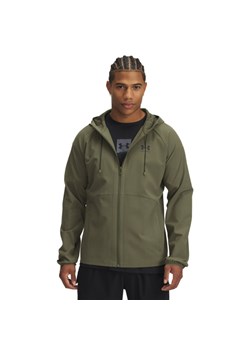 Męska kurtka wiatrówka Under Armour UA Stretch Woven Windbreaker - oliwkowa/khaki ze sklepu Sportstylestory.com w kategorii Kurtki męskie - zdjęcie 183890542