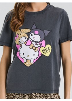 Sinsay - Koszulka z nadrukiem Hello Kitty - szary ze sklepu Sinsay w kategorii Bluzki damskie - zdjęcie 183892012