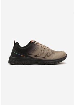 Ciemnobeżowe Buty Sportowe Sneakersy z Perforacją Ziraline ze sklepu born2be.pl w kategorii Buty sportowe męskie - zdjęcie 183892113