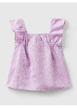 Benetton Lniany top w kolorze fioletowym ze sklepu Limango Polska w kategorii Bluzki dziewczęce - zdjęcie 183893353