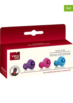 Vacu Vin Korki (3 szt.) w kolorze różowym, niebieskim i fioletowym do wina ze sklepu Limango Polska w kategorii Naczynia - zdjęcie 183893843