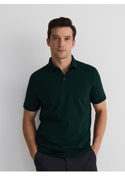 Reserved - Koszulka polo regular - ciemnozielony ze sklepu Reserved w kategorii T-shirty męskie - zdjęcie 183894121