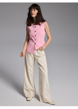 Reserved - Garniturowa kamizelka - różowy ze sklepu Reserved w kategorii Kamizelki damskie - zdjęcie 183894212