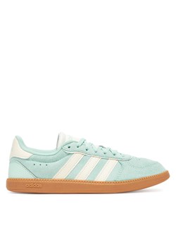 adidas Sneakersy BREAKNET SLEEK SUEDE IH5469 Niebieski ze sklepu MODIVO w kategorii Buty sportowe damskie - zdjęcie 183894964