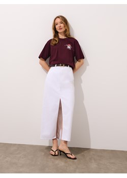 Mohito - Bawełniany t-shirt z nadrukiem - mahoń ze sklepu Mohito w kategorii Bluzki damskie - zdjęcie 183895412