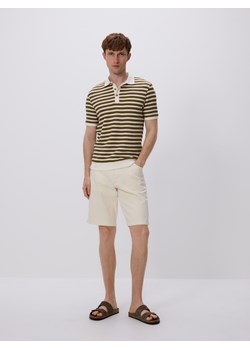 Reserved - Koszulka polo w paski - biały ze sklepu Reserved w kategorii T-shirty męskie - zdjęcie 183895632