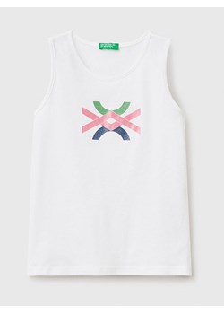 Benetton Top w kolorze białym ze sklepu Limango Polska w kategorii Bluzki dziewczęce - zdjęcie 183899562