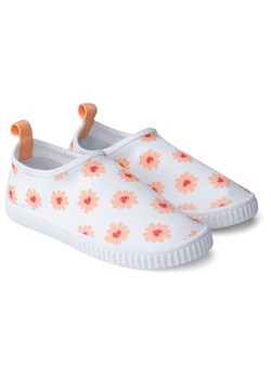 Swim Essentials Buty kąpielowe &quot;Floral Love&quot; w kolorze biało-pomarańczowym ze sklepu Limango Polska w kategorii Trampki dziecięce - zdjęcie 183901433