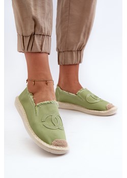 Espadryle Klasyczne Damskie Zielone Flaure NB273 ze sklepu ZAZOO w kategorii Espadryle damskie - zdjęcie 183902872