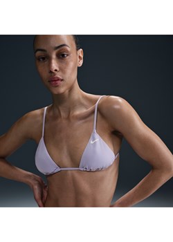 Damska trójkątna góra od bikini Nike Swim Essential - Fiolet ze sklepu Nike poland w kategorii Stroje kąpielowe - zdjęcie 183902992