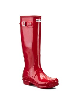 Kalosze Hunter Original Gloss WFT1000RGL Czerwony ze sklepu eobuwie.pl w kategorii Kalosze damskie - zdjęcie 183903262