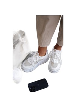 Sneakersy Damskie Ze Wzorem Białe ze sklepu ButyModne.pl w kategorii Buty sportowe damskie - zdjęcie 183903613
