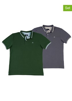 The Time of Bocha Koszulki polo (2 szt.) w kolorze ciemnozielono-szarym ze sklepu Limango Polska w kategorii T-shirty męskie - zdjęcie 183905444
