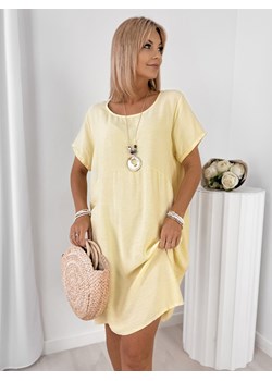 sukienka tanira żółta one size ze sklepu UBRA w kategorii Sukienki - zdjęcie 183905963