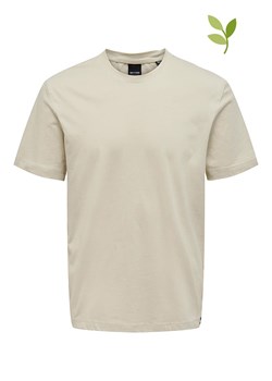 ONLY &amp; SONS Koszulka &quot;Max&quot; w kolorze beżowym ze sklepu Limango Polska w kategorii T-shirty męskie - zdjęcie 183906060