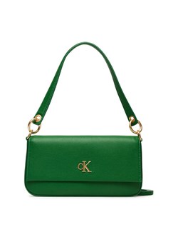 Torebka Calvin Klein Jeans Minimal Monogram Shoulder Pouch LV04K3161G Zielony ze sklepu eobuwie.pl w kategorii Torebki damskie - zdjęcie 183906293