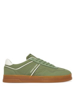 Sneakersy Tommy Jeans The Greenwich Mix Media EM0EM01586 Zielony ze sklepu eobuwie.pl w kategorii Buty sportowe męskie - zdjęcie 183906390