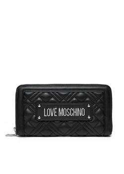 LOVE MOSCHINO Duży Portfel Damski JC5600PP1MLA000B Czarny ze sklepu MODIVO w kategorii Portfele damskie - zdjęcie 183907540