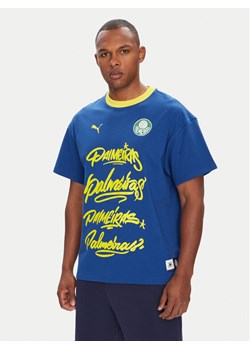 Puma T-Shirt CWC Hoops x Palmeiras 631704 Niebieski Regular Fit ze sklepu MODIVO w kategorii T-shirty męskie - zdjęcie 183907551
