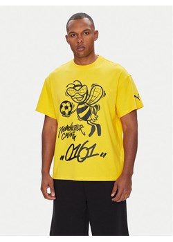 Puma T-Shirt CWC Hoops x Man City 631696 Żółty Regular Fit ze sklepu MODIVO w kategorii T-shirty męskie - zdjęcie 183907713