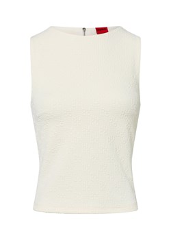 HUGO Top damski - Daironi Kobiety écru wypukły wzór tkaniny ze sklepu vangraaf w kategorii Bluzki damskie - zdjęcie 183909513