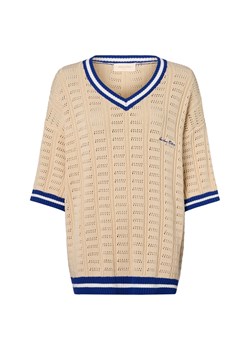 Another Cotton Lab Męski sweter z dzianiny - Pool&amp;Social Club Mężczyźni écru jednolity ze sklepu vangraaf w kategorii Swetry męskie - zdjęcie 183909520