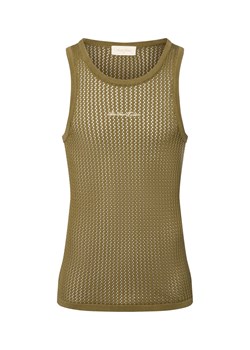 Another Cotton Lab Męski podkoszulek - Oversized Mesh Knit Mężczyźni Bawełna oliwkowy jednolity ze sklepu vangraaf w kategorii T-shirty męskie - zdjęcie 183909521