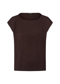 Opus Koszulka damska - Sefuro Kobiety Sztuczne włókno czekoladowy jednolity ze sklepu vangraaf w kategorii Bluzki damskie - zdjęcie 183909540