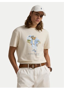 Polo Ralph Lauren T-Shirt 710969630001 Beżowy Custom Slim Fit ze sklepu MODIVO w kategorii T-shirty męskie - zdjęcie 183910582