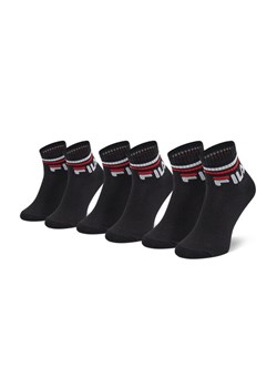 Fila Zestaw 3 par wysokich skarpet dziecięcych Calza Quarter F8338 Czarny ze sklepu MODIVO w kategorii Skarpetki dziecięce - zdjęcie 183910680