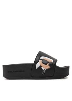 Klapki KARL LAGERFELD KL80805N Czarny ze sklepu eobuwie.pl w kategorii Klapki damskie - zdjęcie 183913434