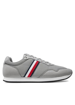 Sneakersy Tommy Hilfiger Lo Runner Mix FM0FM04958 Szary ze sklepu eobuwie.pl w kategorii Buty sportowe męskie - zdjęcie 183913483
