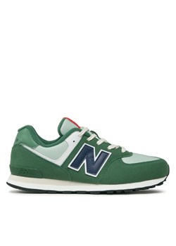 Sneakersy New Balance GC574HGB Zielony ze sklepu eobuwie.pl w kategorii Buty sportowe dziecięce - zdjęcie 183913553