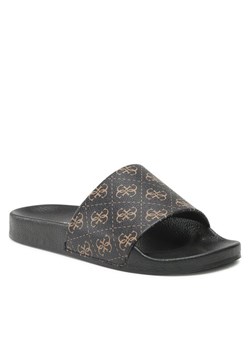 Klapki Guess Colico FM6CLC FAL19 Brązowy ze sklepu eobuwie.pl w kategorii Klapki męskie - zdjęcie 183913580